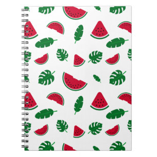 tropisches Muster, Wassermelonmuster, tropisches M Notizblock