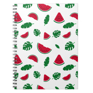 tropisches Muster, Wassermelonmuster, tropisches M Notizblock