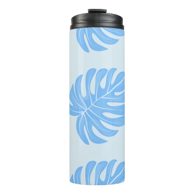 Tropisches nahtloses ethnisches Muster mit exotisc Thermosbecher (Vorderseite)