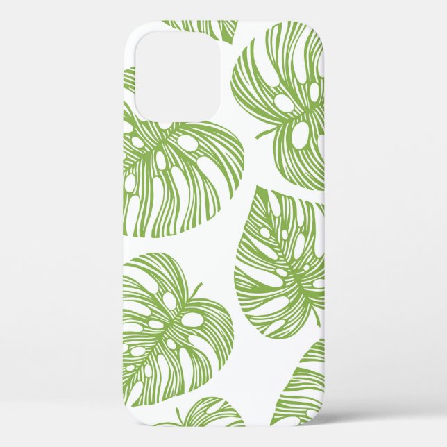Tropisches, nahtloses Muster mit exotischen Palmen Case-Mate iPhone Hülle (Rückseite)