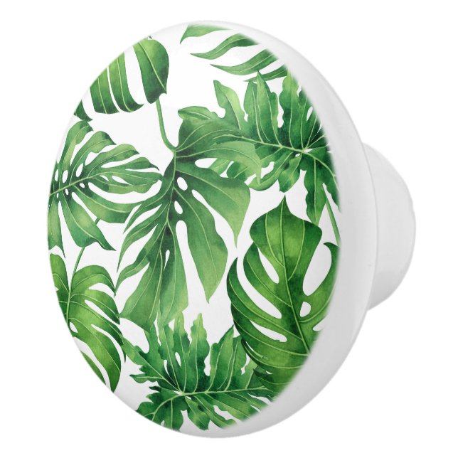 Tropisches Natureleaf Keramikknauf (Rechts)