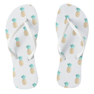 tropisches neues Sommer-Imitatgoldananasmuster Flip Flops