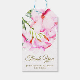 Tropisches Oasis Rosa grünes hawaiianisches Brautp Geschenkanhänger