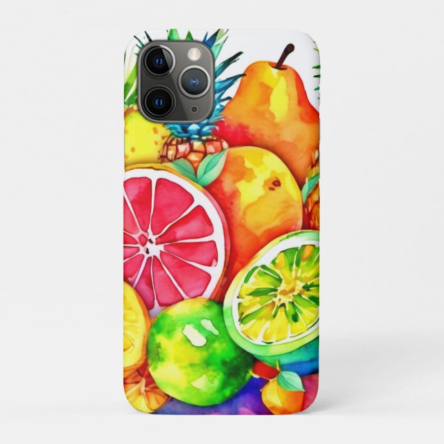 Tropisches Obst Cartoon Kunst Case-Mate iPhone Hülle (Rückseite)