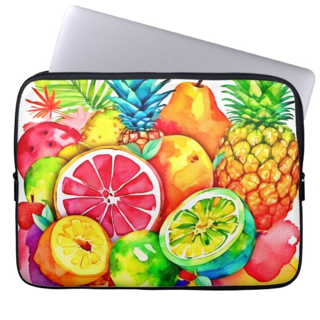 Tropisches Obst Cartoon Kunst Laptopschutzhülle (Vorderseite)