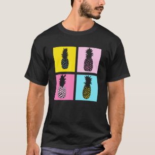 Tropisches Obst Exotische Sommerferien Pop Ananas T-Shirt