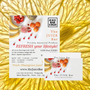 Tropisches Obst, Juice Bar Advertising Flyer