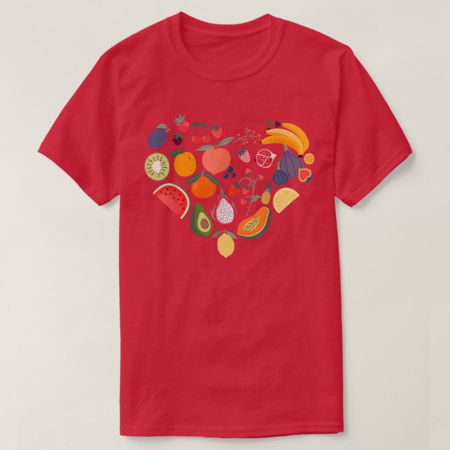 Tropisches Obst Lover Vegan Vegetarian Healthy 141 T-Shirt (Design vorne)
