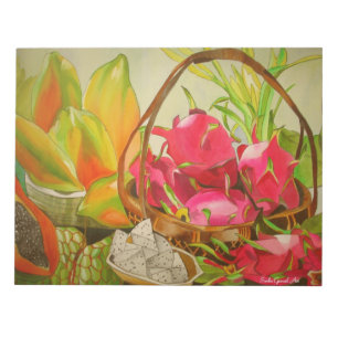 Tropisches Obst Noch Leben Original Aquarellkunst Notizblock