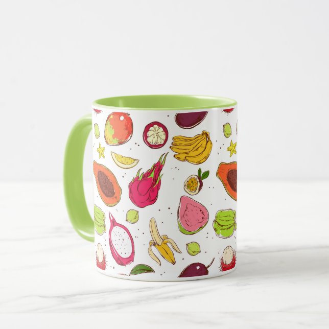 Tropisches Obst Tasse (Vorderseite Links)