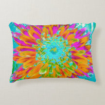 Tropisches Orange und heiß rosa Dekorative Dahlia