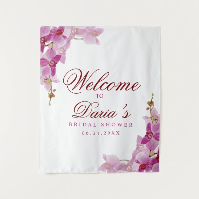 Tropisches Orchid-Foto Wandteppich (Vorderseite)