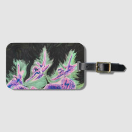 "Tropisches Orchid"-Gemälde auf einem Gepäckanhänger