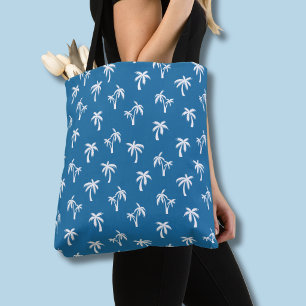 Tropisches Palmbaum-Muster blau