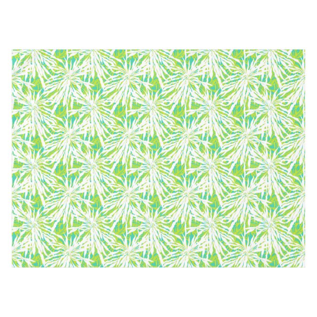 Tropisches Palmblatt-Muster Tischdecke (Vorderseite (Horizontal))