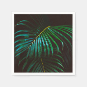 Tropisches Palmblatt-Ruhe-Grün Minimalistic Serviette