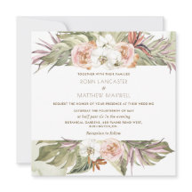 Tropisches Palmenblatt, Grüner Platz, Hochzeit in