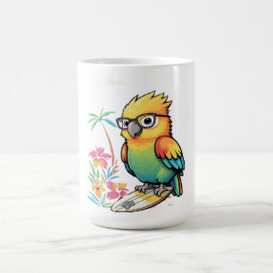 Tropisches Papageien-Chill-Vibes – Sonnenuntergang Kaffeetasse