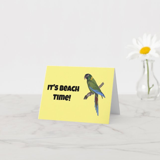 Tropisches Papageiengemälde für Vögel- oder Strand Karte (Kleines Gewächs)