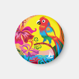 Tropisches Papageienparadies Magnet