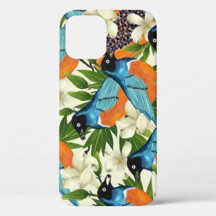 Tropisches Papaya- und Vogelmuster. Case-Mate iPhone Hülle