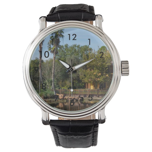 Tropisches Paradies Armbanduhr (Vorderseite)