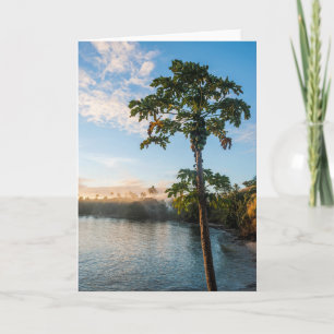 Tropisches Paradies bei Sonnenuntergang, Fidschi Karte