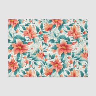 Tropisches Paradies Blumengrün Printwerbung Seidenpapier