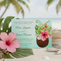 Tropisches Paradies Coconut Bouquet Hochzeit