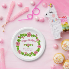 Tropisches Paradies-Design-Papierplatte Pappteller