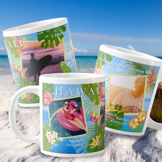 Tropisches Paradies Erinnerungen Meer Jumbo-Tasse (Tropical Holiday Photo Mug.)