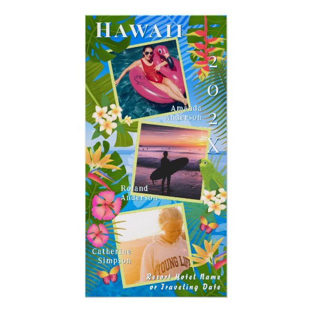 Tropisches Paradies, Foto-Gedächtnis Poster (Vorderseite)