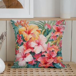 Tropisches Paradies für Wasserfarben Kissen
