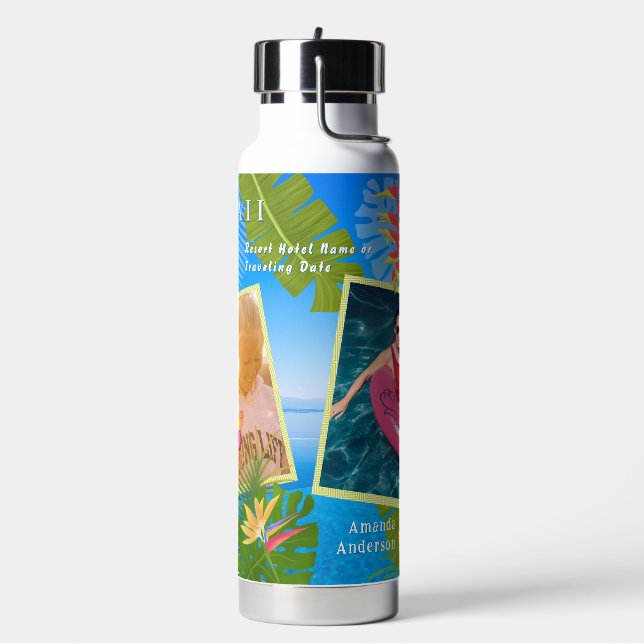 Tropisches Paradies Gedächtnismeer-Foto Trinkflasche (Links)