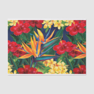 Tropisches Paradies Hawaiian Floral Seidenpapier