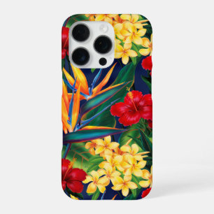 Tropisches Paradies Hawaiian Floral Vertikal iPhone 16 Pro Hülle