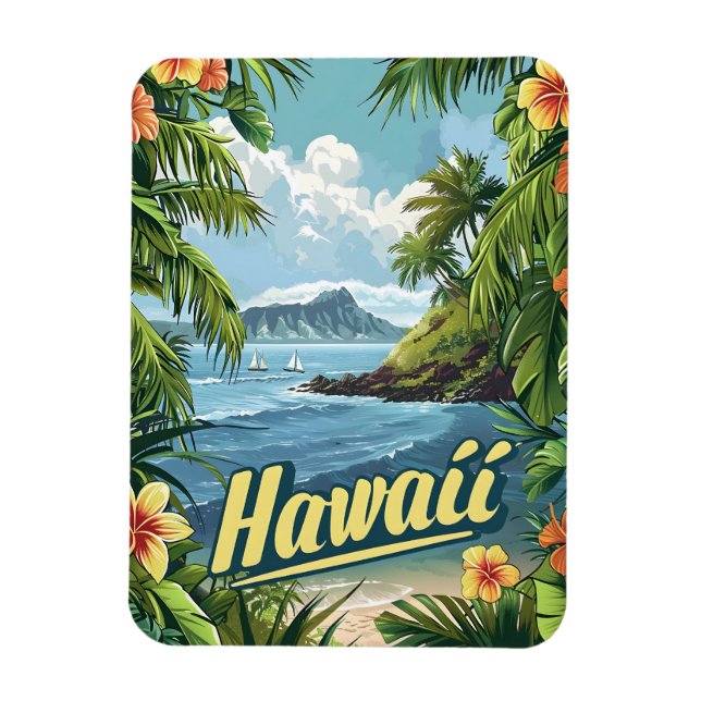 Tropisches Paradies: Hawaiis Küstenblut Magnet (Vertikal)