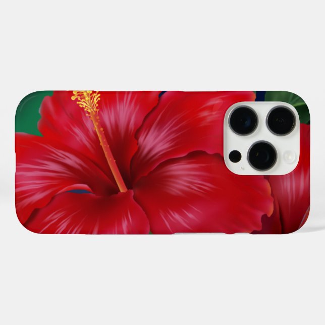 Tropisches Paradies Hibiskus Hawaiian Case-Mate iPhone Hülle (Rückseite (Horizontal))