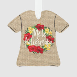 Tropisches Paradies Holiday Wreath Aloha Shirt Ornament