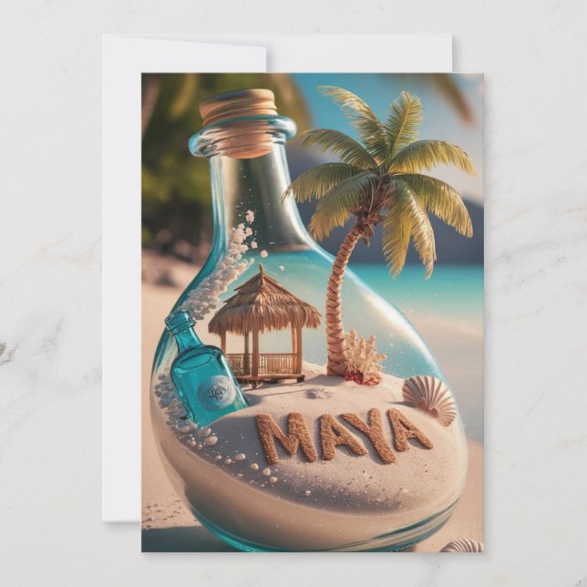 Tropisches Paradies in einer Flasche: Ein hyperrea Einladung (Vorderseite)