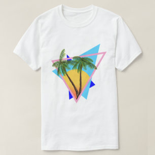 Tropisches Paradies in Form der 80er T-Shirt