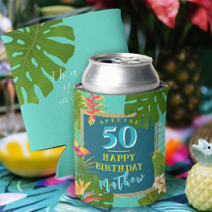 Tropisches Paradies Jährlicher Geburtstag Türkis Dosenkühler