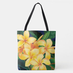 Tropisches Paradies Plumeria Hawaiian Beach Bag