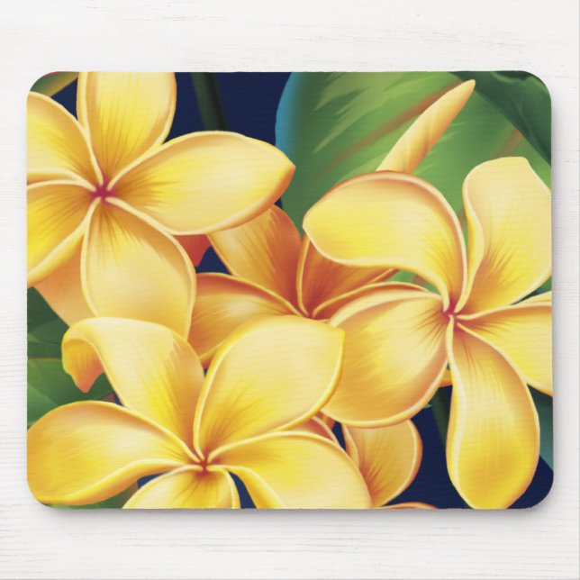 Tropisches Paradies Plumeria Mousepad (Vorne)