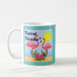Tropisches Paradies Rosa Flamingo - Klassische Tas Kaffeetasse