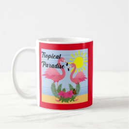 Tropisches Paradies Rosa Flamingo - Klassische Tas Kaffeetasse
