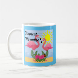 Tropisches Paradies Rosa Flamingo - Klassische Tas Kaffeetasse