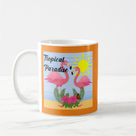 Tropisches Paradies Rosa Flamingo - Klassische Tas Kaffeetasse