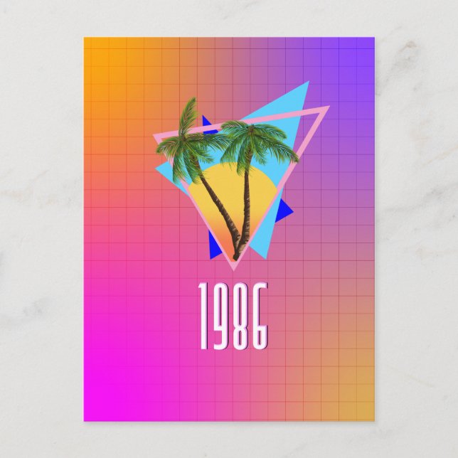 Tropisches Paradies von 1986 Postkarte (Vorderseite)