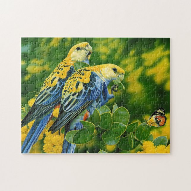 Tropisches Parrots-Spielpuzzle Puzzle (Horizontal)